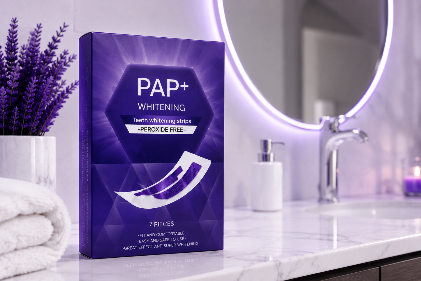 Tiras blanqueadoras AuraWhite™ PAP+